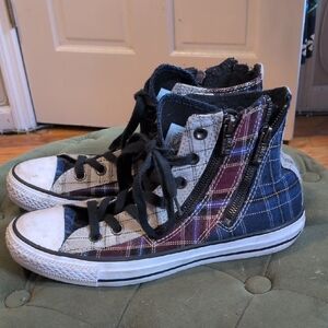 Converse Plaid High-size 8 Mens, Size 8 Womens